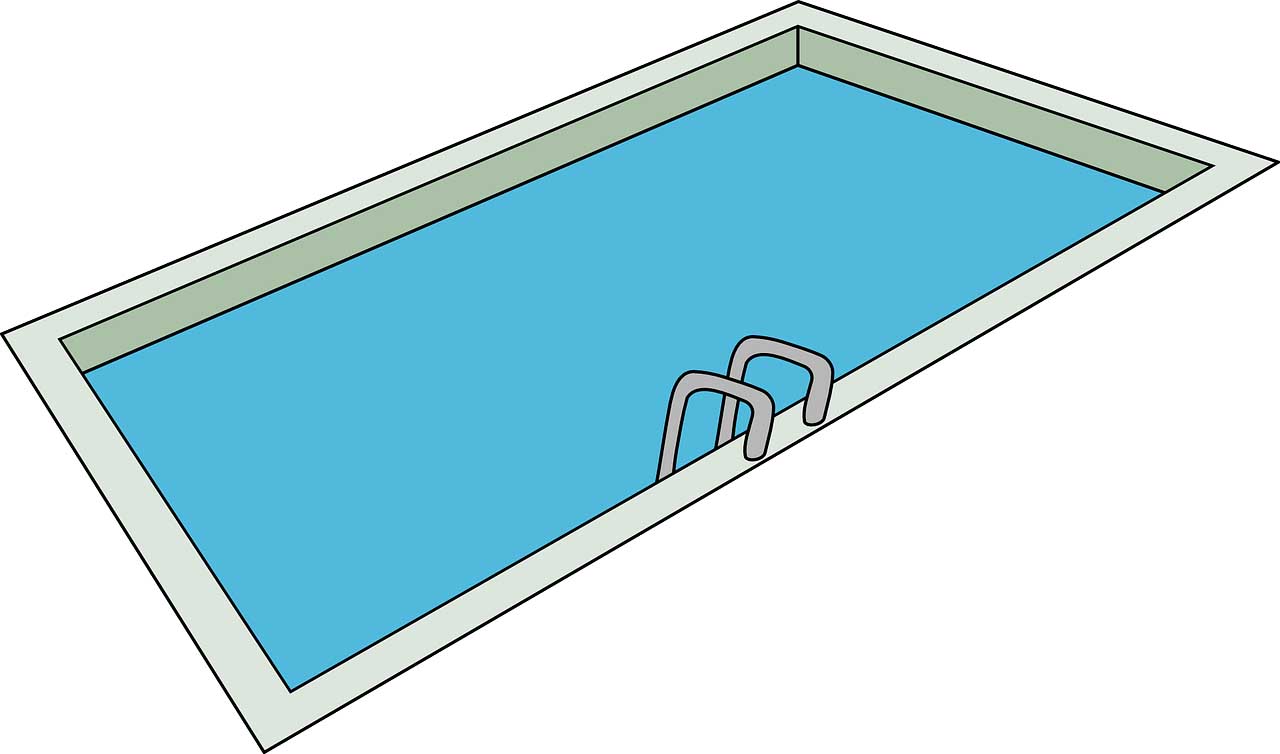 une representation d'une piscine rectangulaire