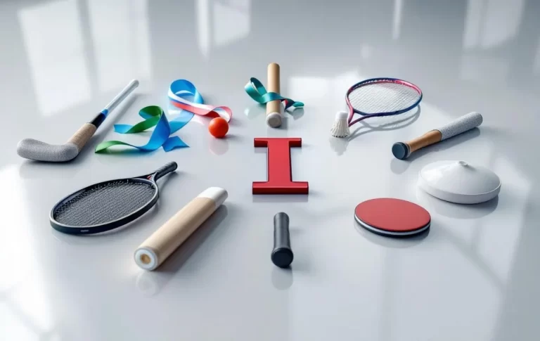 Neuf pictogrammes de sports disposés en cercle sur un fond irisé.